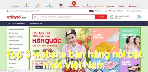 Top 3 website bán hàng nổi bật nhất Việt Nam