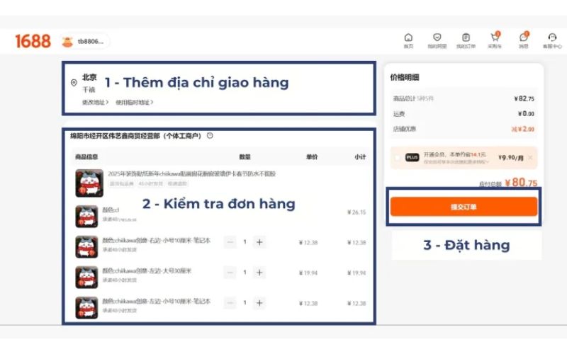 dịa chỉ nhận hàng